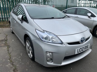 Location: BELVEDERE - 2012 TOYOTA PRIUS T3 VVT-I CVT 	 5 DOOR HATCBACK REG: LC12RXG, 1797cc HYBRID ELECTRIC, VARIABLE 1 SPEED AUTO PETROL/E, Former Keepers: 6, Keys: No, MOT: Expiry date15.12.2025