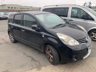Location: Belvedere - 2010 NISSAN NOTE N-TEC MPV REG: PN60GZL, Keys: No, MOT Expiry date: 21/07/2025, 1386 Petrol, 5 Speed Manual Petrol, Former Keepers: 8