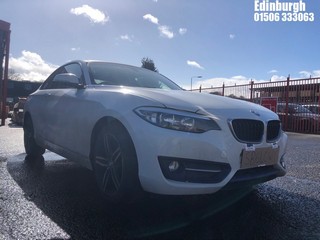 Location: Edinburgh - 2014 BMW 220I SPORT COUPE REG: SB64CWY, 1997cc PETROL, 6 SPEED MANUAL PETROL, Former Keepers: 2, Keys: Yes, MOT Expiry date: 27/10/2025
