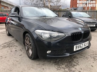 Location: Nottingham - 2012 BMW 116D EFFICIENTDYNAMICS 5 Door Hatchback REG: BV62XLH, Keys: No, MOT Expiry date: 19/12/2024, 1598 Diesel, 6 Speed Manual Diesel, Former Keepers: 4