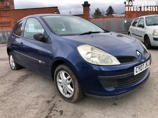 Location: Nottingham - 2007 RENAULT CLIO EXTREME 3 Door Hatchback REG: CY07JKJ, Keys: No, MOT Expiry date: 26/09/2022, 1149 Petrol, 5 Speed Manual Petrol, Former Keepers: 8