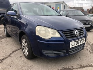 Location: Nottingham - 2006 VOLKSWAGEN POLO SE 75 AUTO 5 Door Hatchback REG: LT06RGX, Keys: No, MOT Expiry date: 13/03/2025, 1400 Petrol, 4 Speed Auto Petrol, Former Keepers: 3