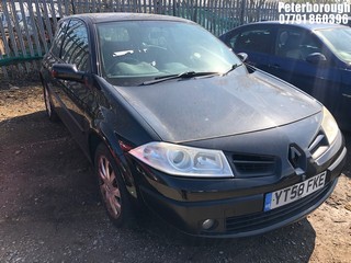 Location: Peterborough - 2009 RENAULT MEGANE DYNAMIQUE 3 Door Hatchback REG: YT58FKE, Keys: No, MOT Expiry date: 20/04/2024, 1598 Petrol, 5 Speed Manual Petrol, Former Keepers: 3