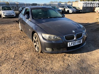 Location: Peterborough - 2007 BMW 325I SE AUTO Coupe REG: LF07YRE, Keys: No, MOT Expiry date: 24/09/2024, 2497 Petrol, 6 Speed Auto Petrol, Former Keepers: 7