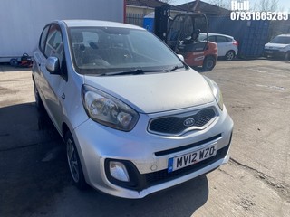 Location: Hull - 2012 KIA PICANTO 1 3 Door Hatchback REG: MV12WZO, Keys: No, MOT Expiry date: 22/01/2025, 998 Petrol, 5 Speed Manual Petrol, Former Keepers: 3