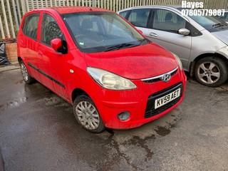 Location:  Hayes - 2009 HYUNDAI I10 ES 5 Door Hatchback REG: KV59AET, Keys: No, MOT Expiry date: 09/11/2024, 1086 Petrol, 5 Speed Manual Petrol, Former Keepers: 4