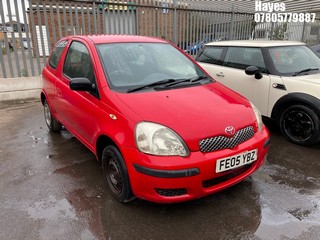 Location:  Hayes - 2005 TOYOTA YARIS T2 3 Door Hatchback REG: FE05YBZ, Keys: No, MOT Expiry date: 25/09/2025, 998 Petrol, 5 Speed Manual Petrol, Former Keepers: 6