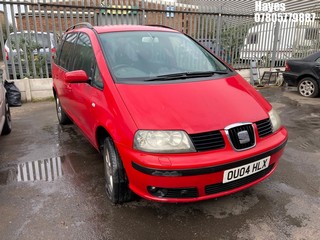 Location:  Hayes - 2004 SEAT ALHAMBRA TDI SE TIPTRONIC MPV REG: OU04HLX, Keys: No, MOT Expiry date: 29/07/2025, 1896 Diesel, 5 Speed Auto Diesel, Former Keepers: 9