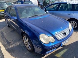 Location: North Woolwich - 2003 MERCEDES C230 KOMPRESSOR SE A Coupe REG: AO03ULW, Keys: No, MOT Expiry date: 04/07/2025, 1796 Petrol, 5 Speed Auto Petrol, Former Keepers: 7