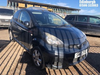 Location: Edinburgh - 2012 TOYOTA AYGO GO VVT-I 3 Door Hatchback REG: SM61ZFG, Keys: No, MOT Expiry date: 08/09/2025, 998 Petrol, 5 Speed Manual Petrol, Former Keepers: 5