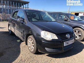 Location: Edinburgh - 2007 VOLKSWAGEN POLO SE 75 AUTO 5 Door Hatchback REG: TN07FAA, Keys: No, MOT Expiry date: 04/12/2024, 1400 Petrol, 4 Speed Auto Petrol, Former Keepers: 4