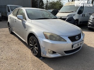 Location: MITCHAM - 2006 LEXUS IS 250 SE AUTO  4 Door Saloon  REG: LL06BKD, 2499 Petrol, 6 Speed Auto Petrol, Former Keepers: 5, Keys: No, MOT: Expiry date04/02/2026