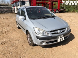Location: Peterborough - 2008 HYUNDAI GETZ CDX 5 Door Hatchback REG: VA08EBK, Keys: No, MOT Expiry date: 17/02/2025, 1399 Petrol, 5 Speed Manual Petrol, Former Keepers: 5