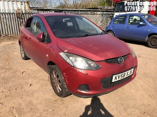 Location: Peterborough - 2008 MAZDA 2 TS2 D 5 Door Hatchback REG: KV58XJK, Keys: No, MOT Expiry date: 08/11/2025, 1399 Diesel, 5 Speed Manual Diesel, Former Keepers: 6
