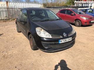 Location: Peterborough - 2006 RENAULT CLIO AUTHENTIQUE 5 Door Hatchback REG: KT06GVO, Keys: No, MOT Expiry date: 03/01/2025, 1149 Petrol, 5 Speed Manual Petrol, Former Keepers: 5
