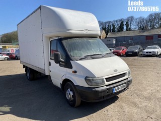 Location: Leeds - 2004 FORD TRANSIT 350 LWB Luton Van REG: NJ54HMV, Keys: No, MOT Expiry date: 10-09-2025, 2402 Diesel, 5 Speed Manual Diesel, Former Keepers: 2