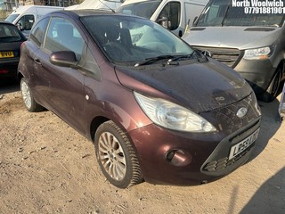 Location: North Woolwich - 2009 FORD KA ZETEC 3 Door Hatchback REG: LR59LDZ, Keys: No, MOT Expiry date: 20/02/2025, 1242 Petrol, 5 Speed Manual Petrol, Former Keepers: 4