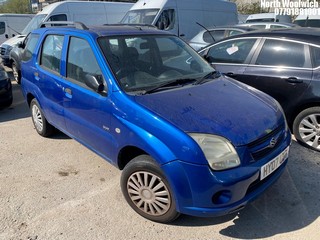 Location: North Woolwich - 2007 SUZUKI IGNIS GL 5 Door Hatchback REG: HY07UBT, Keys: No, MOT Expiry date: 12/04/2025, 1328 Petrol, 5 Speed Manual Petrol, Former Keepers: 6