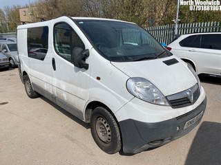 Location: North Woolwich - 2011 VAUXHALL VIVARO 2700 CDTI SWB Panel Van REG: SN61DLX, Keys: No, MOT Expiry date: 05/12/2025, 1995 Diesel, 6 Speed Manual Diesel, Former Keepers: 3