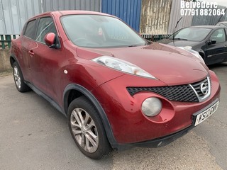 Location: BELVEDERE - 2012 NISSAN JUKE ACENTA PREMIUM DCI 5 DOOR HATCHBACK REG: KS12GWN, 1461cc DIESEL, 6 SPEED MANUAL DIESEL, Former Keepers: 4, Keys: No, MOT: Expiry date11/11/2025