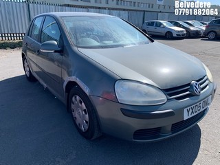 Location: Belvedere - 2005 VOLKSWAGEN GOLF FSI S 5 Door Hatchback REG: YX05ONL, Keys: Yes, MOT Expiry date: 02/04/2024, 1600 Petrol, 6 Speed Manual Petrol, Former Keepers: 4