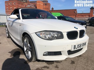 Location: Nottingham - 2008 BMW 120D M SPORT Convertible REG: BJ58RHK, Keys: No, MOT Expiry date: 29/10/2025, 1995 Diesel, 6 Speed Manual Diesel, Former Keepers: 5
