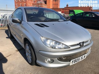 Location: Nottingham - 2005 PEUGEOT 206 ALLURE CC Coupe REG: YB05XLW, Keys: No, MOT Expiry date: 01/09/2024, 1587 Petrol, 5 Speed Manual Petrol, Former Keepers: 4