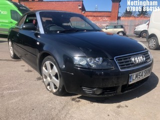 Location: Nottingham - 2005 AUDI A4 T SPORT Convertible REG: LM54SKN, Keys: No, MOT Expiry date: 07/10/2023, 1781 Petrol, 5 Speed Manual Petrol, Former Keepers: 9