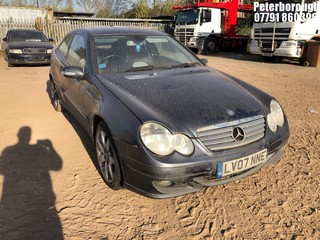 Location: Peterborough - 2007 MERCEDES C180 KOMPRESSOR SE AUTO Coupe REG: LV07NNE, Keys: No, MOT Expiry date: 23/10/2025, 1796 Petrol, 5 Speed Auto Petrol, Former Keepers: 9