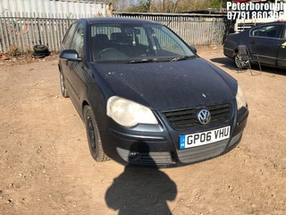 Location: Peterborough - 2006 VOLKSWAGEN POLO S TDI 70 5 Door Hatchback REG: GP06VHU, Keys: No, MOT Expiry date: 13/12/2024, 1400 Diesel, 5 Speed Manual Diesel, Former Keepers: 10