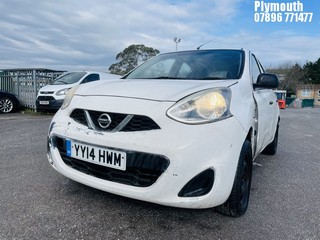 Location: Plymouth - 2014 NISSAN MICRA VISIA 5 Door Hatchback REG: YY14HWM, Keys: No, MOT Expiry date: 23/10/2024, 1198 Petrol, 5 Speed Manual Petrol, Former Keepers: 6
