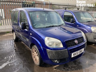 Location:  Hayes - 2010 FIAT DOBLO DYNAMIC MPV REG: NK10EWX, Keys: No, MOT Expiry date: 28/03/2025, 1368 Petrol, 5 Speed Manual Petrol, Former Keepers: 6