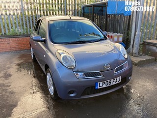 Location:  Hayes - 2008 NISSAN MICRA ACENTA A 5 Door Hatchback REG: LP08FAJ, Keys: No, MOT Expiry date: 21/08/2024, 1240 Petrol, 4 Speed Auto Petrol, Former Keepers: 2