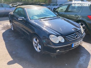 Location:  Hayes - 2007 MERCEDES CLK 320 AVANTGARDE AUTO Convertible REG: BU56AEZ, Keys: No, MOT Expiry date: 29/11/2023, 3199 Petrol, 5 Speed Auto Petrol, Former Keepers: 5