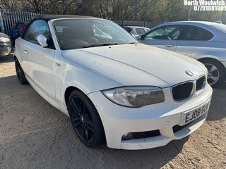 Location: North Woolwich - 2008 BMW 118I M SPORT Convertible REG: EJ08GUK, Keys: No, MOT Expiry date: 29/11/2024, 1995 Petrol, 6 Speed Manual Petrol, Former Keepers: 11
