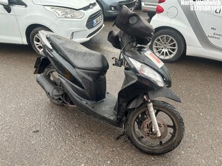 Location: North Woolwich - 2014 HONDA NSC 110 E-E Motorcycle REG: MK64YCM, Keys: No, MOT Expiry date: 06/08/2025, 108 Petrol, AUTOMATIC, Former Keepers: 6
