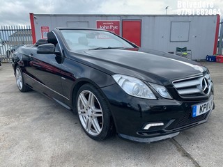 Location: Belvedere - 2011  MERCEDES-BENZ E250 SPT CDI BLUEEFI-CY A Convertible REG: KP11LWM, 2143cc Diesel , 5 Speed Auto Diesel, Former Keepers: 2, Keys: Yes, MOT Expiry date: 15.01.2025