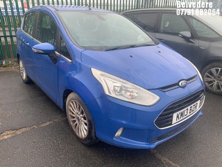Location: Belvedere - 2013 FORD B-MAX TITANIUM AUTO MPV REG: KM13BZR, Keys: No, MOT Expiry date: 27.06.2025, 1596 Petrol, 5 Speed Auto Petrol, Former Keepers: 4