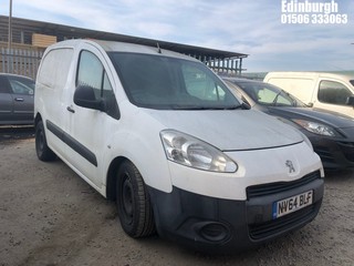 Location: Edinburgh - 2014 PEUGEOT PARTNER 850 S L1 HDI Panel Van REG: NV64BLF, Keys: No, MOT Expiry date: 10/06/2023, 1560 Diesel, 5 Speed Manual Diesel, Former Keepers: 2