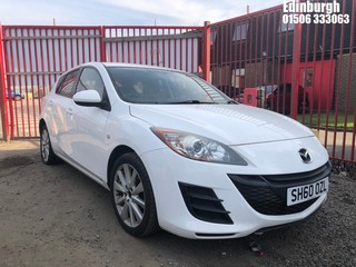 Location: Edinburgh - 2011 MAZDA 3 TS D 5 Door Hatchback REG: SH60OZL, Keys: No, MOT Expiry date: 25/08/2025, 1560 Diesel, 5 Speed Manual Diesel, Former Keepers: 4