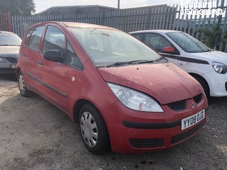 Location: Edinburgh - 2008 MITSUBISHI COLT CZI 5 Door Hatchback REG: YY08OJZ, Keys: No, MOT Expiry date: 09/01/2025, 1124 Petrol, 5 Speed Manual Petrol, Former Keepers: 7