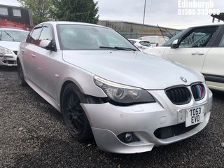 Location: Edinburgh - 2008 BMW 520D M SPORT AUTO 4 Door Saloon REG: TO53EVO, Keys: No, MOT Expiry date: 01/11/2025, 1995 Diesel, 6 Speed Auto Diesel, Former Keepers: 7