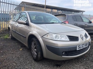 Location: Edinburgh - 2007 RENAULT MEGANE DYNAMIQUE A 4 Door Saloon REG: SL57KWX, Keys: No, MOT Expiry date: 30/10/2025, 1598 Petrol, 4 Speed Auto Petrol, Former Keepers: 2