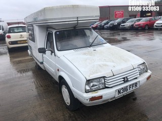 Location: Edinburgh - 1995 CITROEN C 15D Motor Caravan REG: N316FFR, Keys: No, MOT Expiry date: 05/11/2023, 1769 Diesel, 7 Speed Manual Petrol, Former Keepers: 11