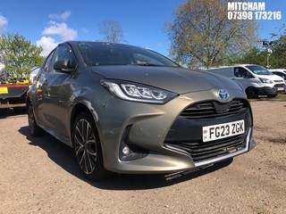 Location: MITCHAM - 2023 TOYOTA YARIS EXCEL HEV CVT 5 Door Hatchback REG: FG23ZGK, 1490 Hybrid Electric, Former Keepers: 2, Keys: No, MOT: Expiry date04/03/2026