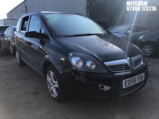 Location: MITCHAM - 2008 VAUXHALL ZAFIRA EXCLUSIV CDTI MPV  REG: EO58YSH, 1910 Diesel, 6 Speed Manual Diesel, Former Keepers: 3, Keys: No, MOT: Expiry date15/02/2025