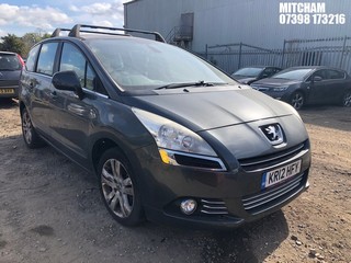 Location: Mitcham - 2012 PEUGEOT 5008 ACTIVE HDI MPV REG: KR12HFY, Keys: No, MOT Expiry date: 07/10/2024, 1560 Diesel, 6 Speed Manual Diesel, Former Keepers: 3