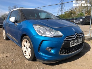 Location: Mitcham - 2011 CITROEN DS3 DSPORT 3 Door Hatchback REG: KU60CKL, Keys: No, MOT Expiry date: 05/10/2024, 1598 Petrol, 6 Speed Manual Petrol, Former Keepers: 5