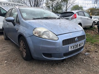Location: Mitcham - 2008 FIAT GRANDE PUNTO ELEGANZA 5 Door Hatchback REG: YX08WUY, Keys: No, MOT Expiry date: 03/07/2024, 1368 Petrol, 5 Speed Manual Petrol, Former Keepers: 8