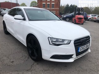 Location: Nottingham - 2012  AUDI  A5 SE TDI CVT 5 Door Hatchback REG: GV12OBA, 1968cc Diesel, Variable 1 Speed Auto Diesel, Former Keepers: 4, Keys: Yes, MOT Expiry date: 25/02/2025